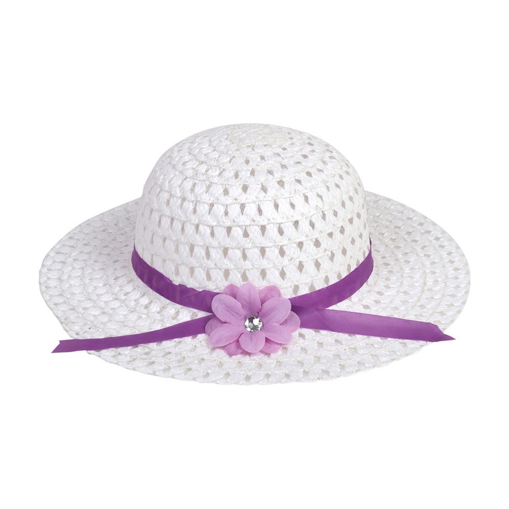 Girl’s White Garden Straw Hat